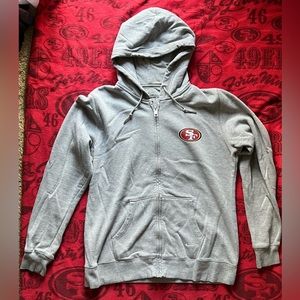 NIKE San Francisco 49ers Gray Zip Hoodie Womens XL